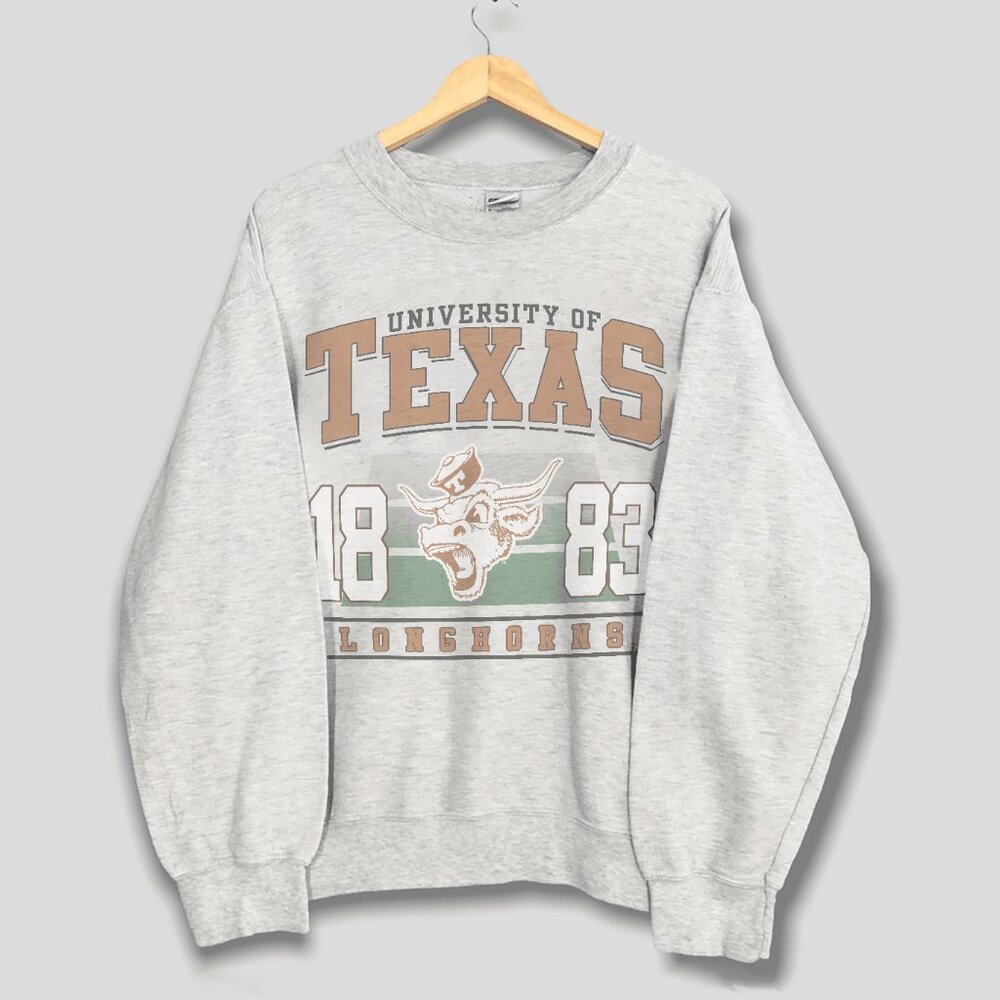 1883 University of Texas Longhorns Football Sweatshirt, Retro NCAA Shirt Tee